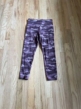 Athleta Mauve & Light Pink Camo High-Rise Leggings